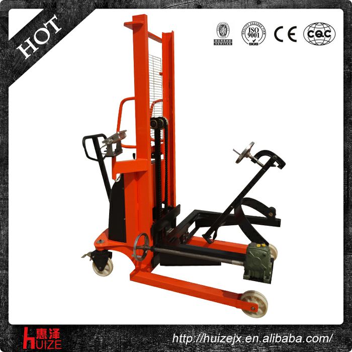 半電動(dòng)稱重油桶車（夾鐵桶，手搖翻轉(zhuǎn)倒料）2